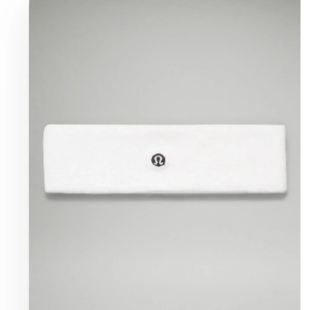 NWT Lululemon Cotton Terry Sweatband White OS